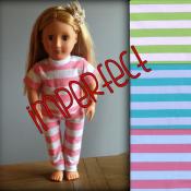 IMPERFECT Blank Spring 18 inch Doll Pajamas